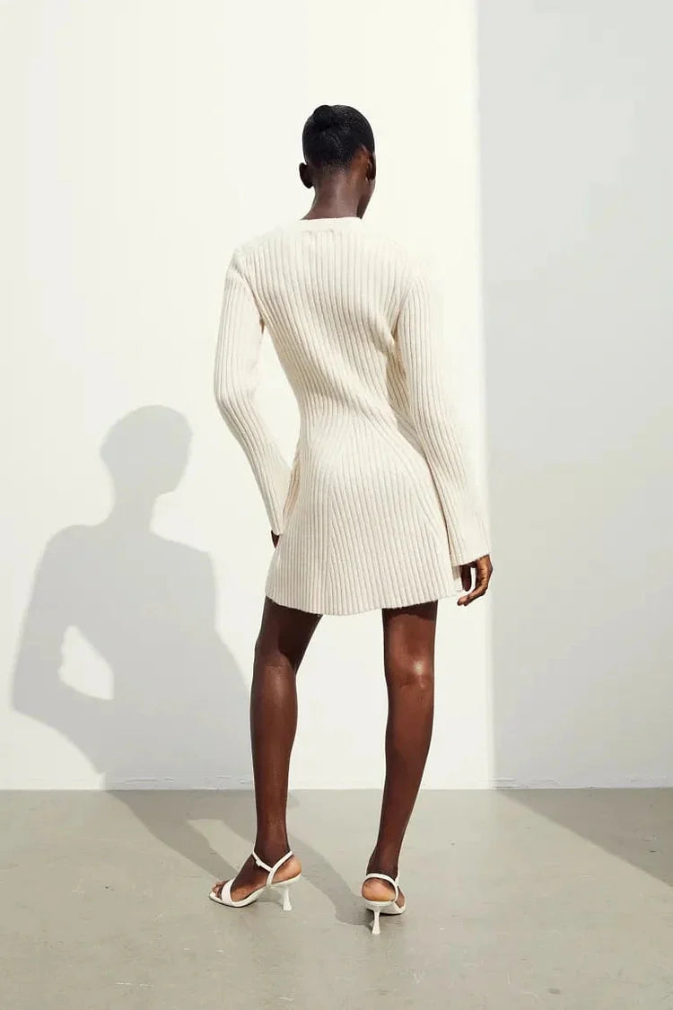 Linda Croce™ Sukienka z długim rękawem wykonana z dzianiny ściągaczowej