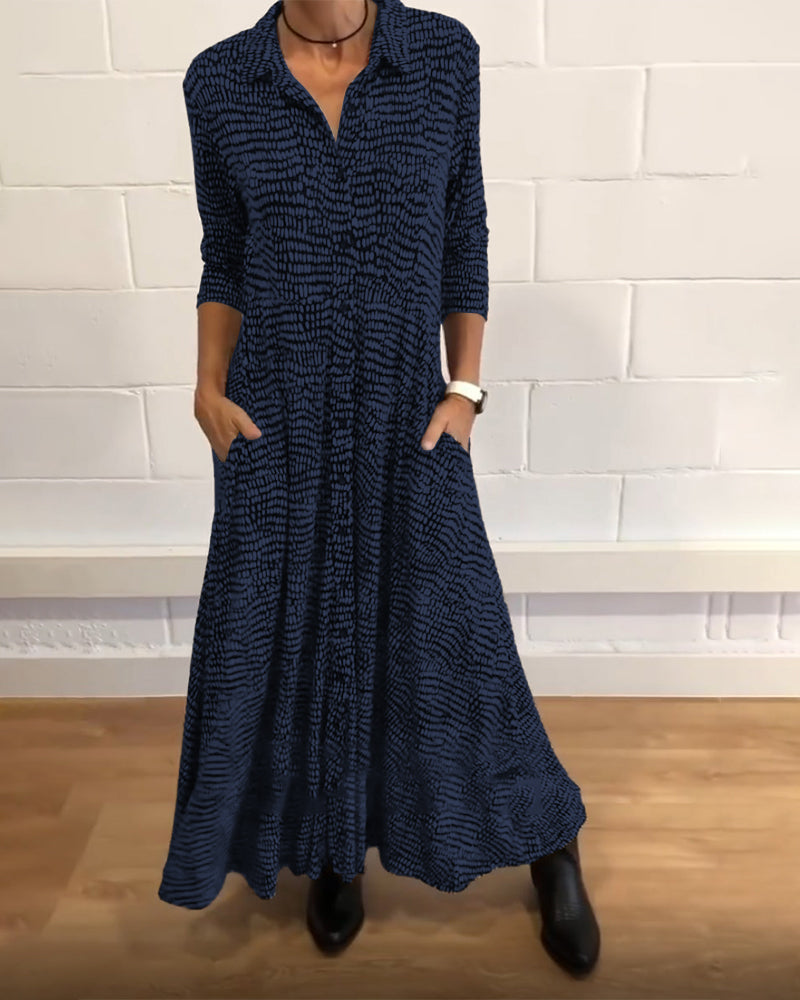 Linda Pignato™ Elegancka sukienka z kieszeniami
