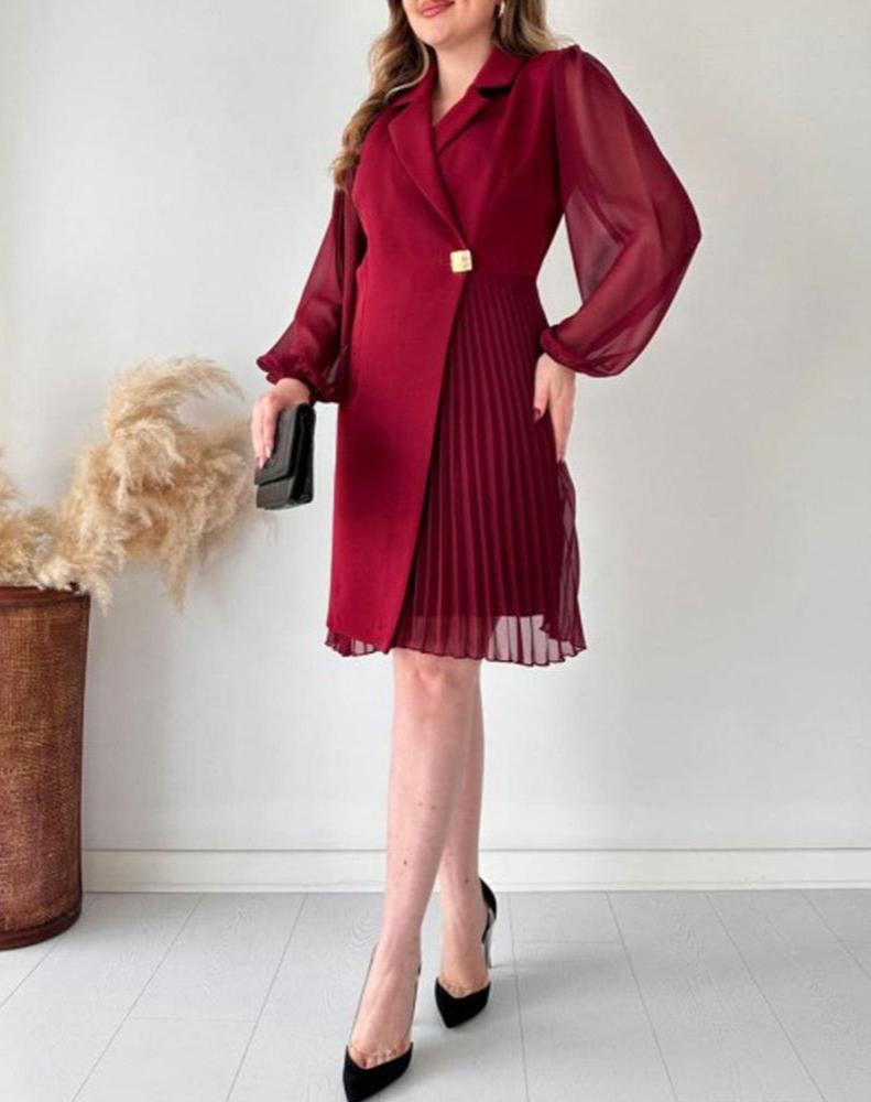 Linda Sarti™ Kurtka z plisowanym detalem