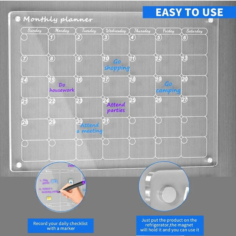 MagPlan™ Magnetyczny kalendarz akrylowy