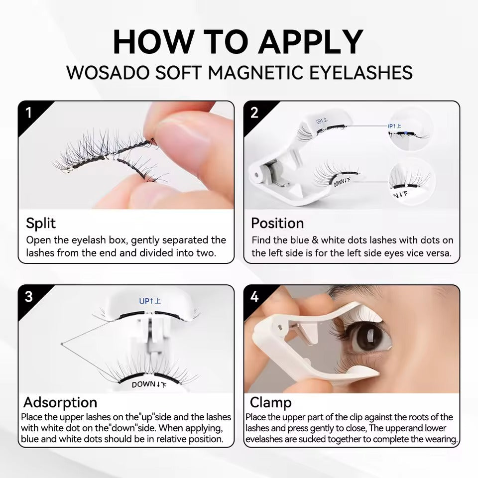 MagniFit™ Rzęsy magnetyczne w praktycznym opakowaniu, wielokrotnego użytku
