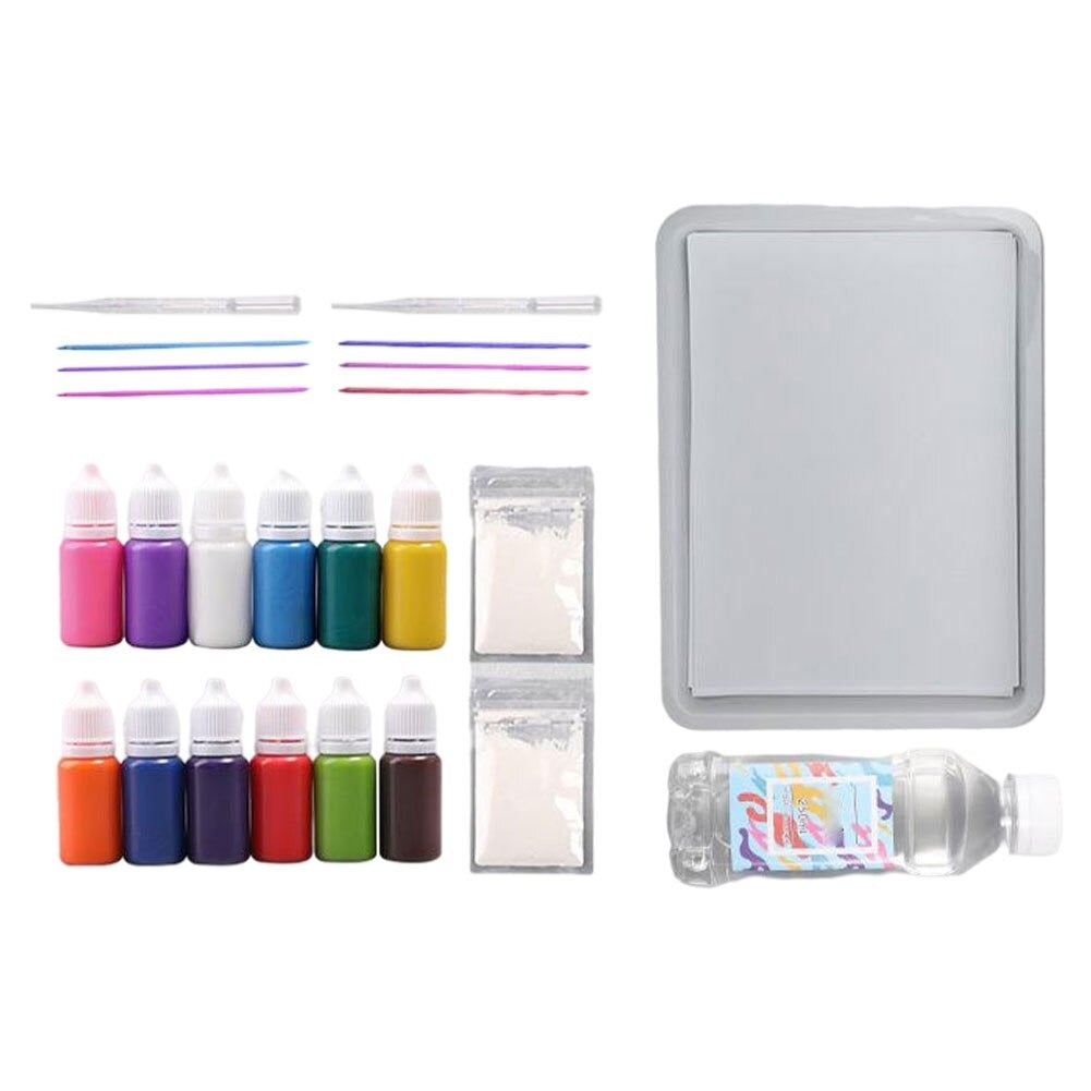 Marbling Paint Kit+™ Zestaw do malowania marmurowych wzorów | Twórz dzieła sztuki w kilka sekund!