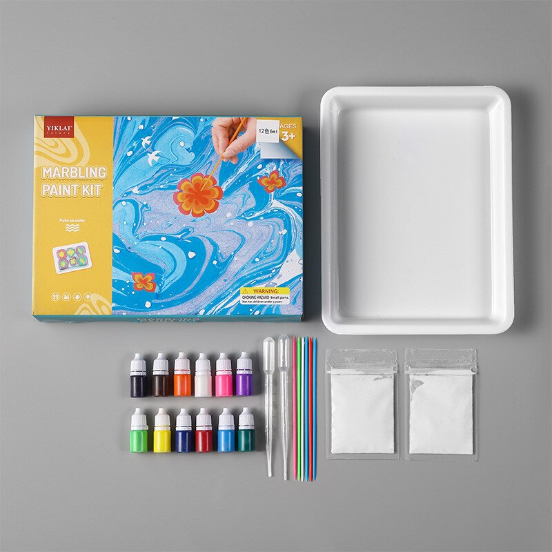 Marbling Paint Kit+™ Zestaw do malowania marmurowych wzorów | Twórz dzieła sztuki w kilka sekund!