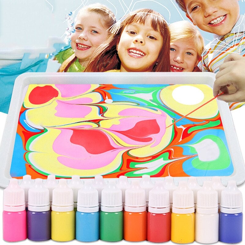 Marbling Paint Kit+™ Zestaw do malowania marmurowych wzorów | Twórz dzieła sztuki w kilka sekund!