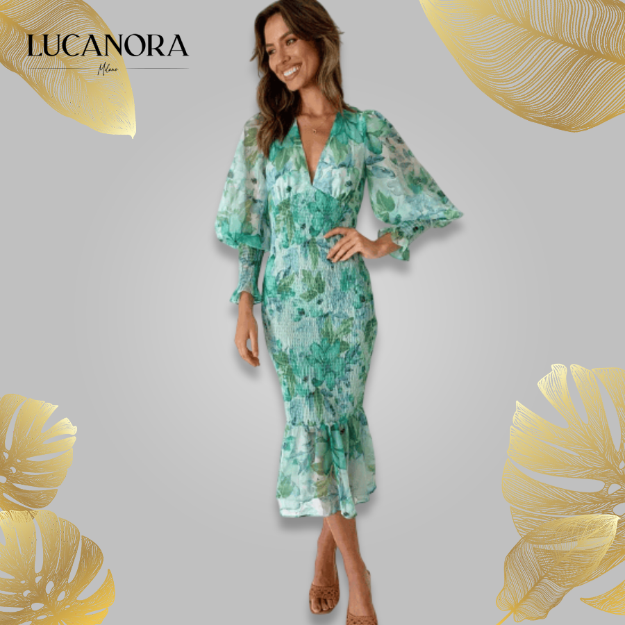 Marita Tardio™ Elegancka sukienka w kwiaty
