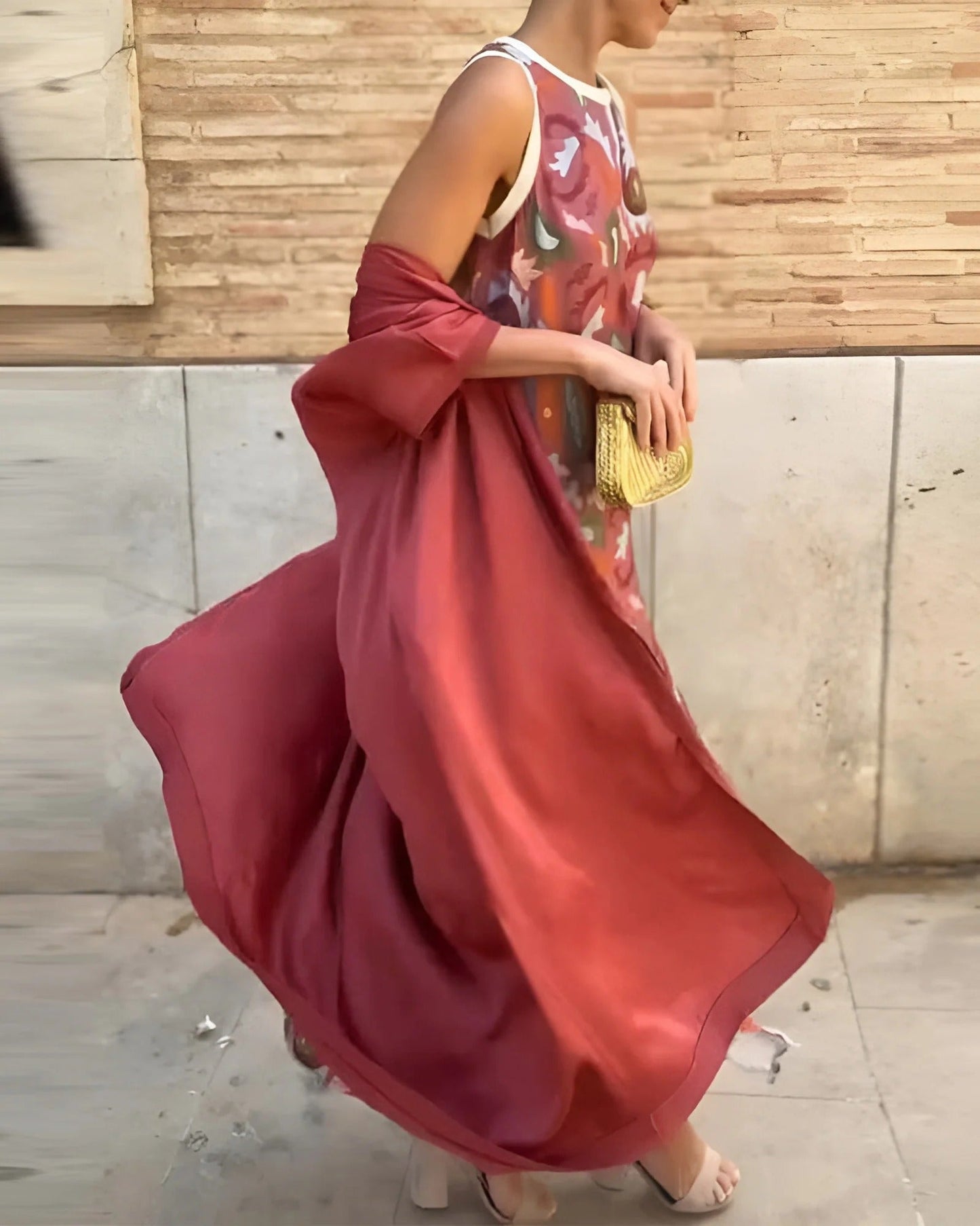 Maruta Fabrizi™ Damska sukienka maxi bez rękawów z dekoltem halter