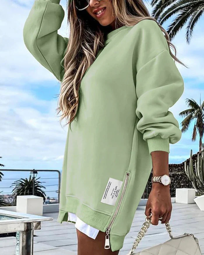 Marzia Vecera™ Damska wygodna bluza z długim rękawem