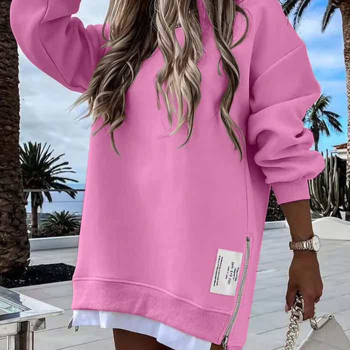 Marzia Vecera™ Damska wygodna bluza z długim rękawem