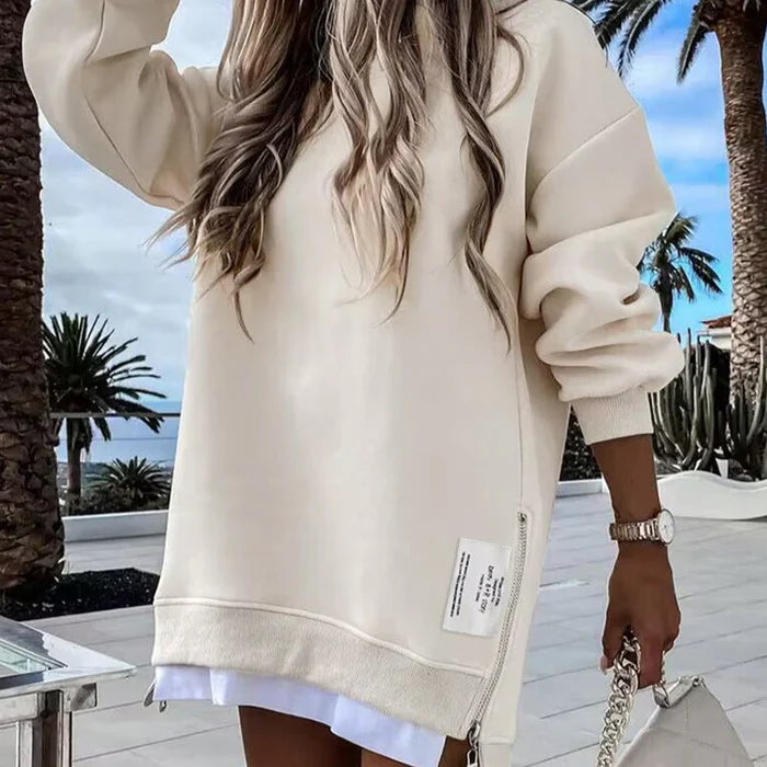 Marzia Vecera™ Damska wygodna bluza z długim rękawem