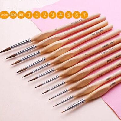 MiniArt™ Miniaturowy zestaw drewnianych pędzli artystycznych