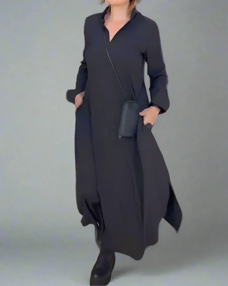 Mirta Saccoccio™ Elegancka długa sukienka