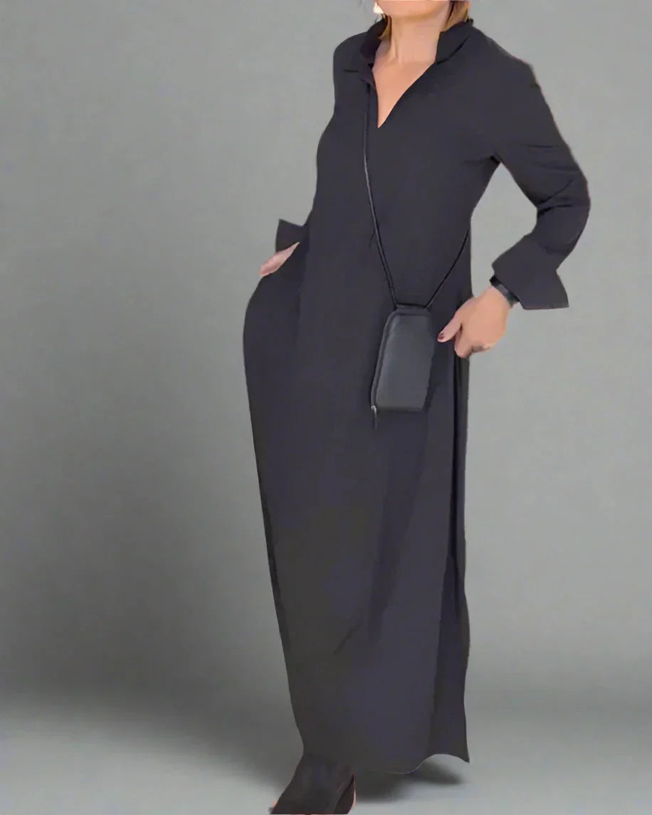 Mirta Saccoccio™ Elegancka długa sukienka
