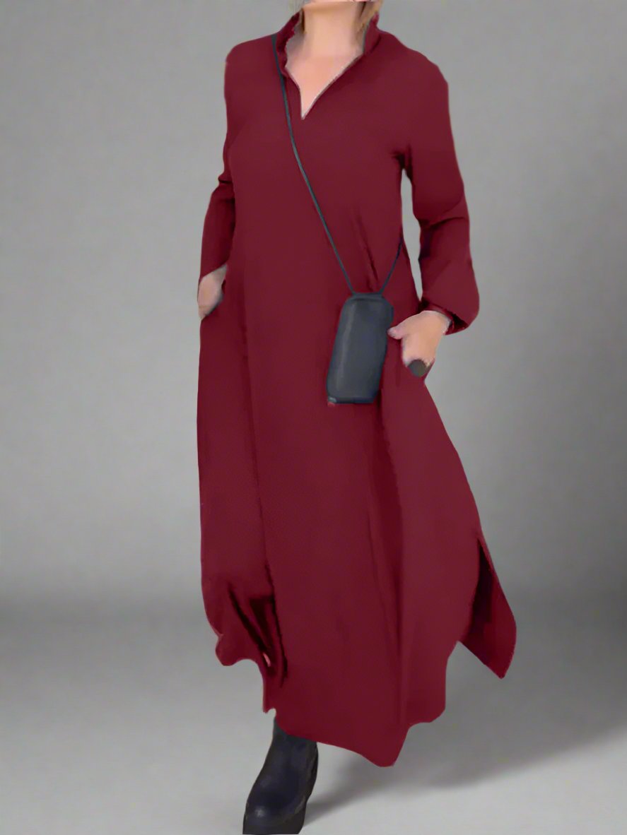 Mirta Saccoccio™ Elegancka długa sukienka