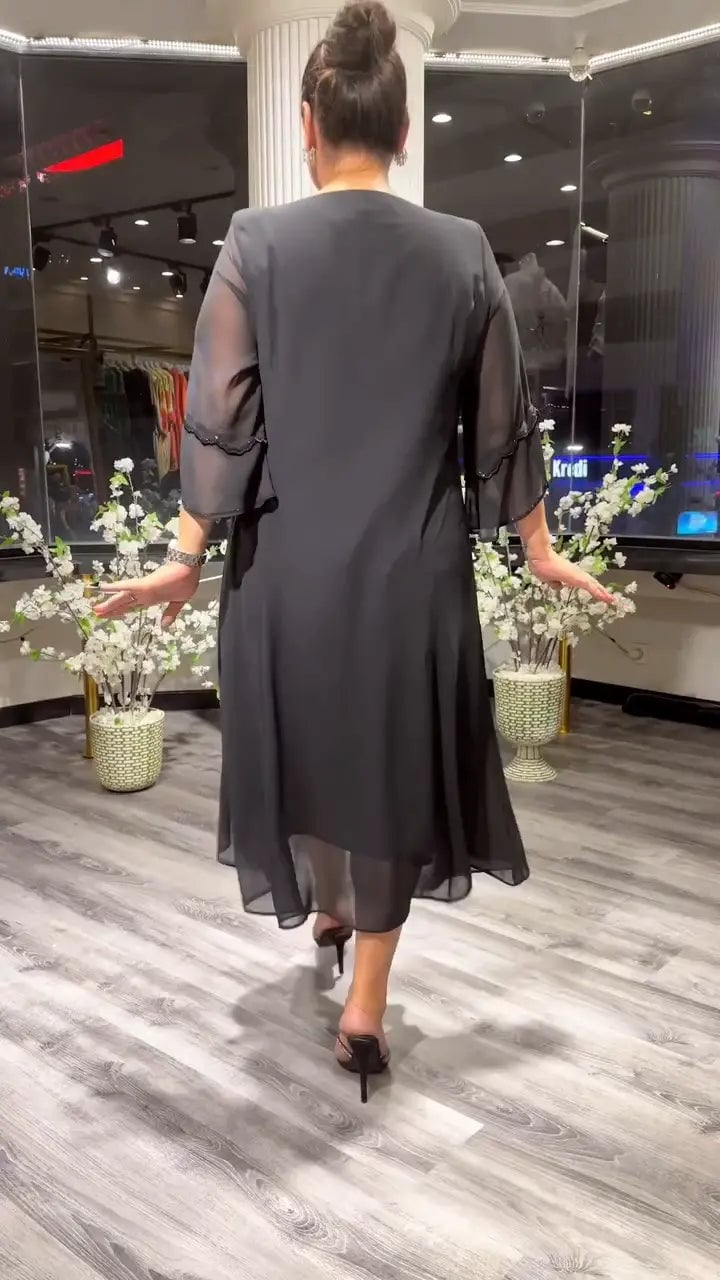 Nina Zambito™ Elegancka długa sukienka