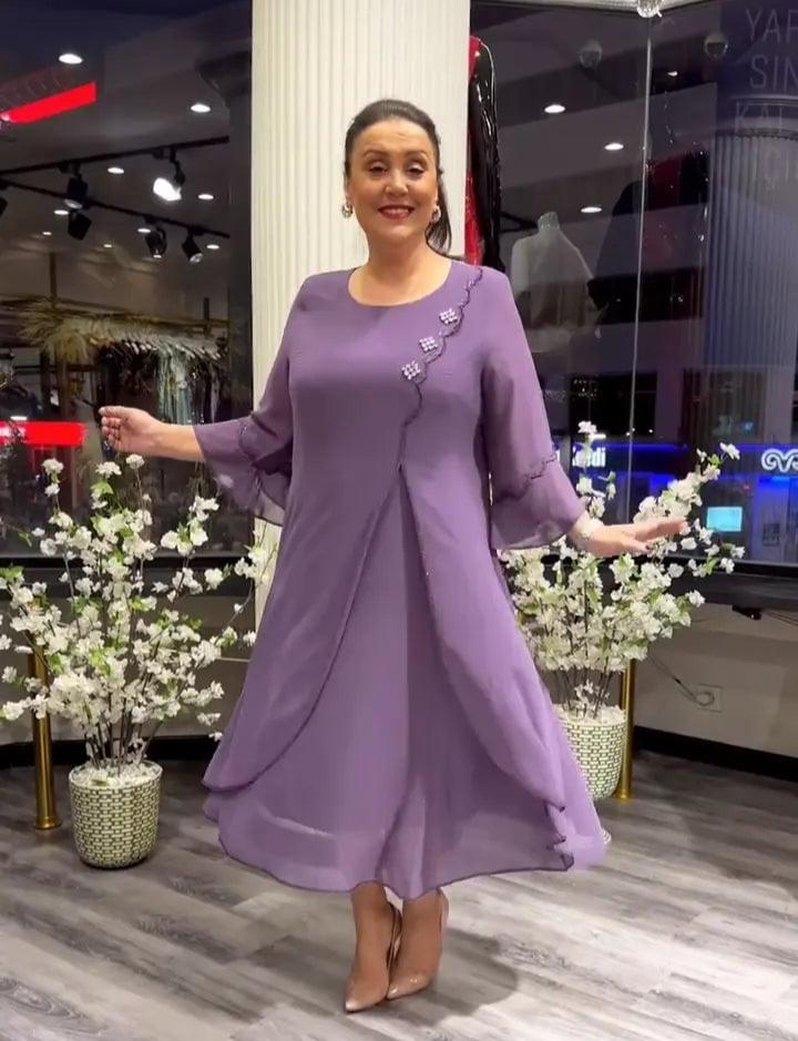 Nina Zambito™ Elegancka długa sukienka