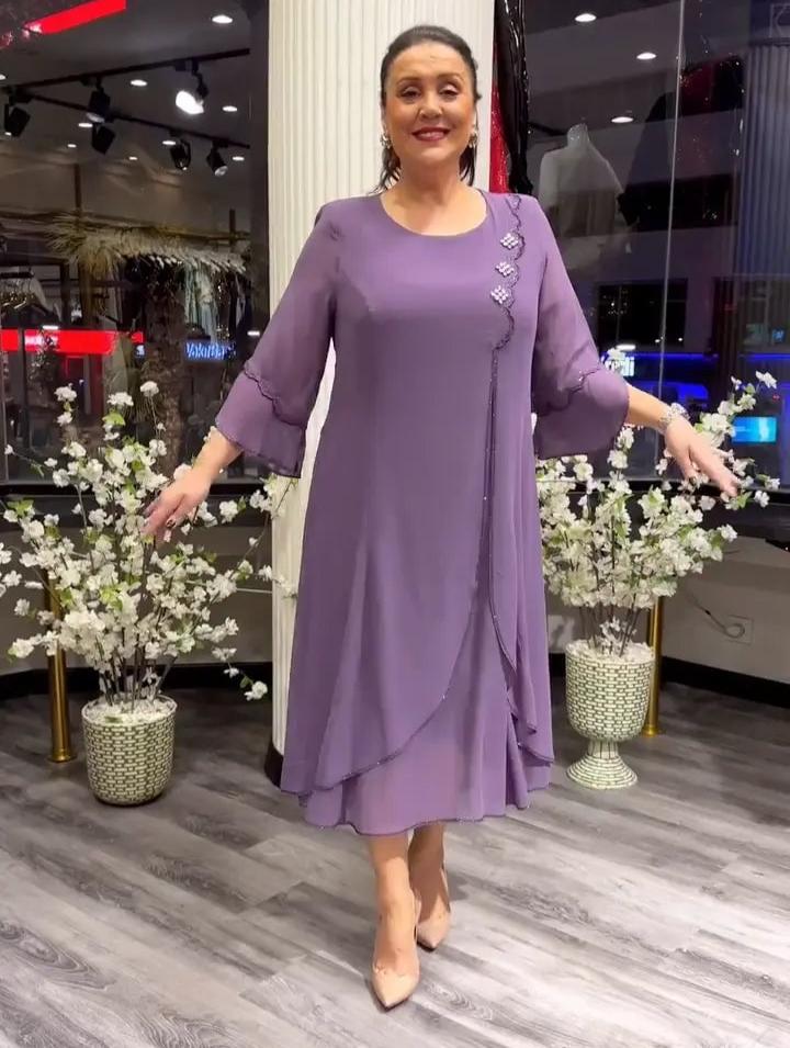 Nina Zambito™ Elegancka długa sukienka