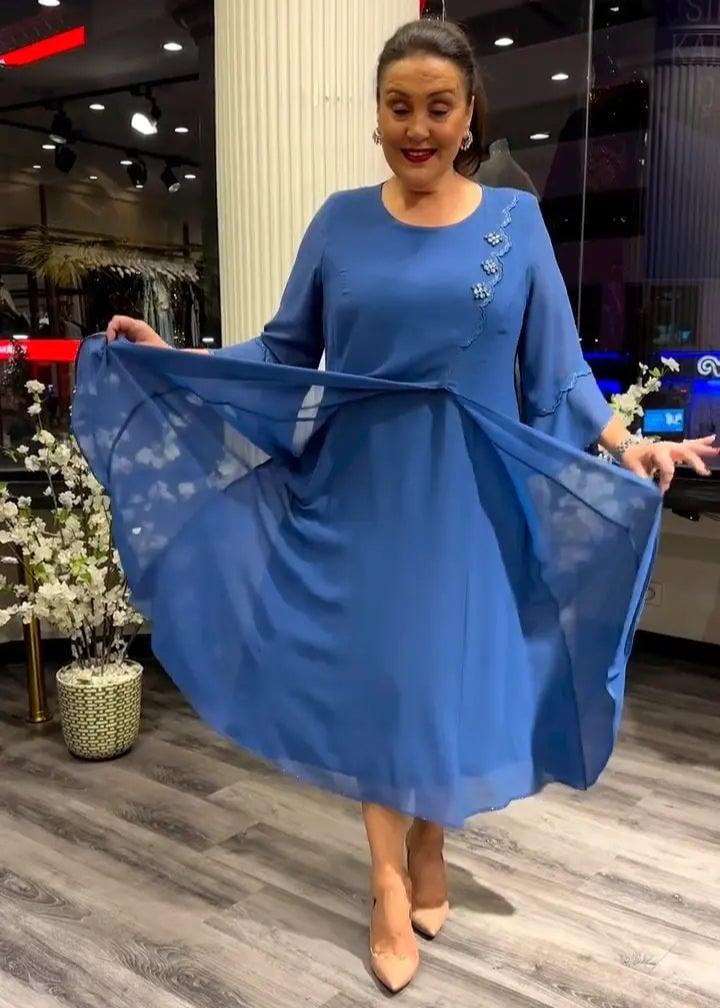 Nina Zambito™ Elegancka długa sukienka