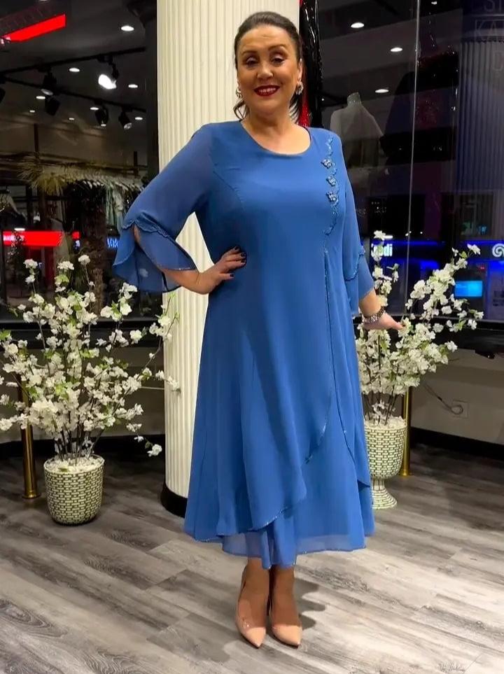 Nina Zambito™ Elegancka długa sukienka
