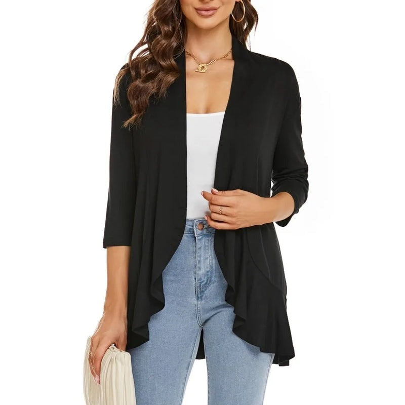 Olivia Paletta™ Wygodny kardigan z falbankami