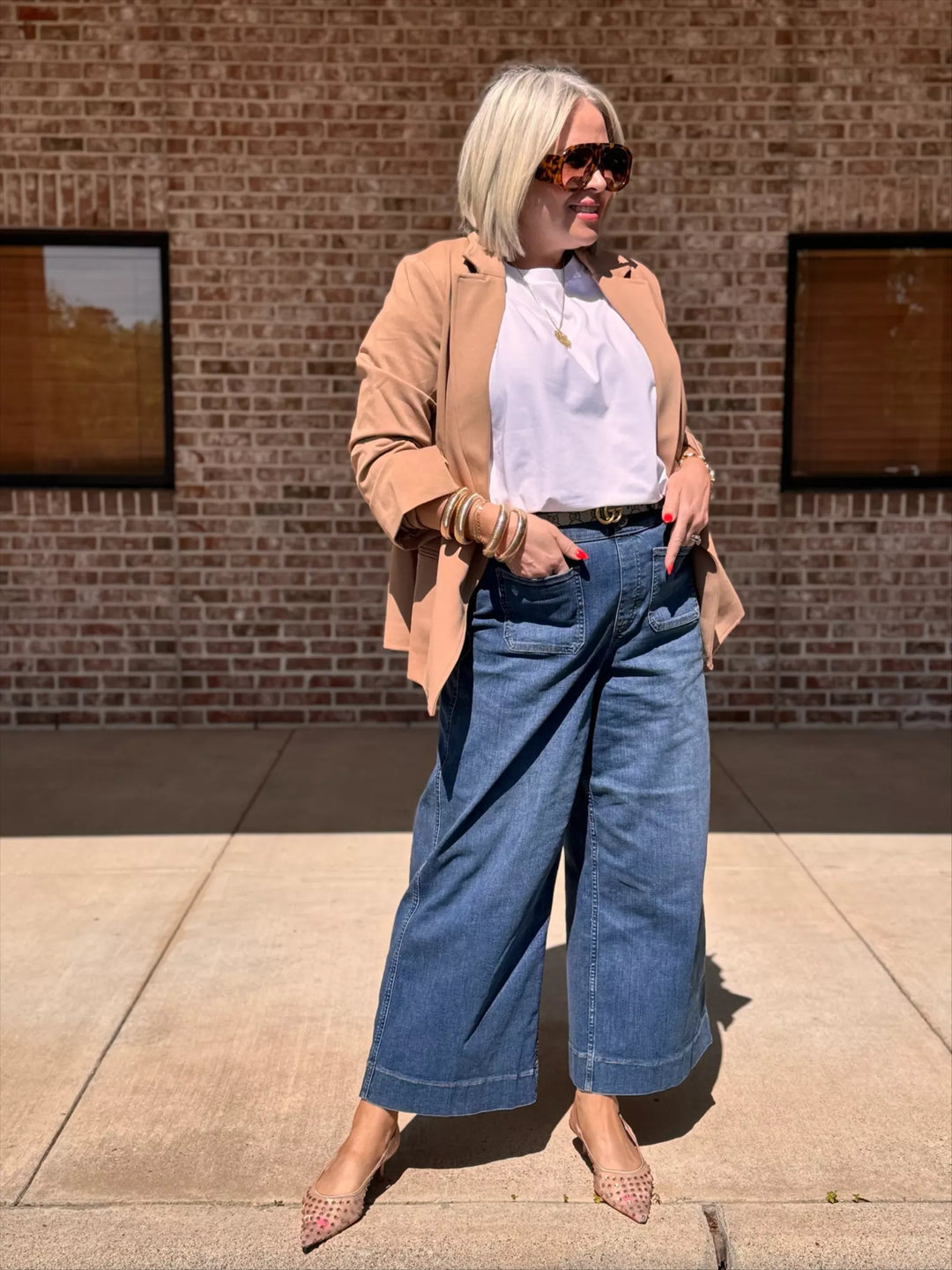 Ombretta Cotta™ Damskie jeansy z szerokimi nogawkami