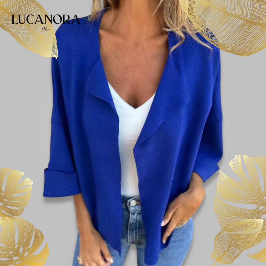Otilia Tedone™ Elegancka marynarka — ramoneska damska z kołnierzem