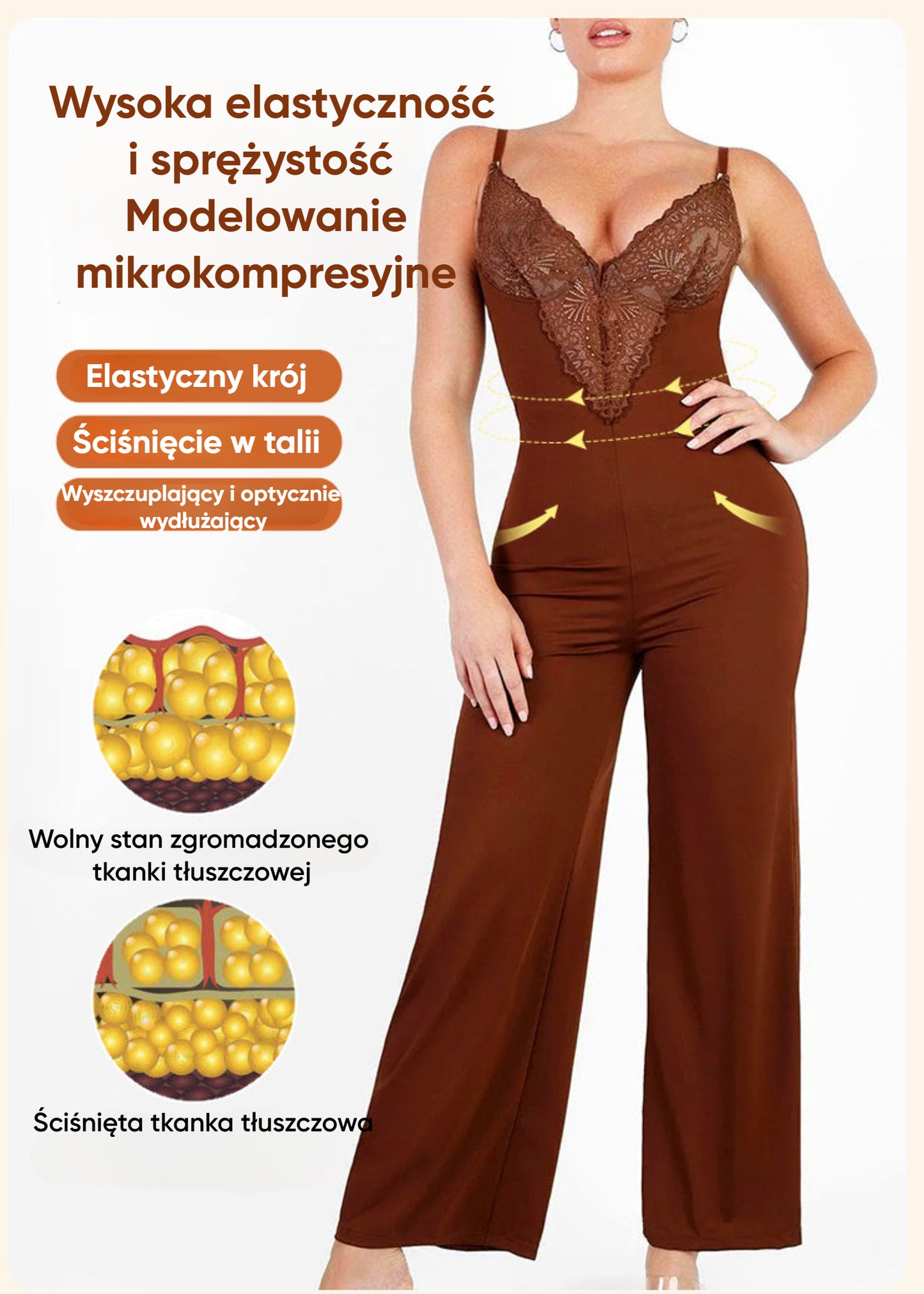 Francesca Faia™ Koronkowy kombinezon z wbudowanym modelowaniem