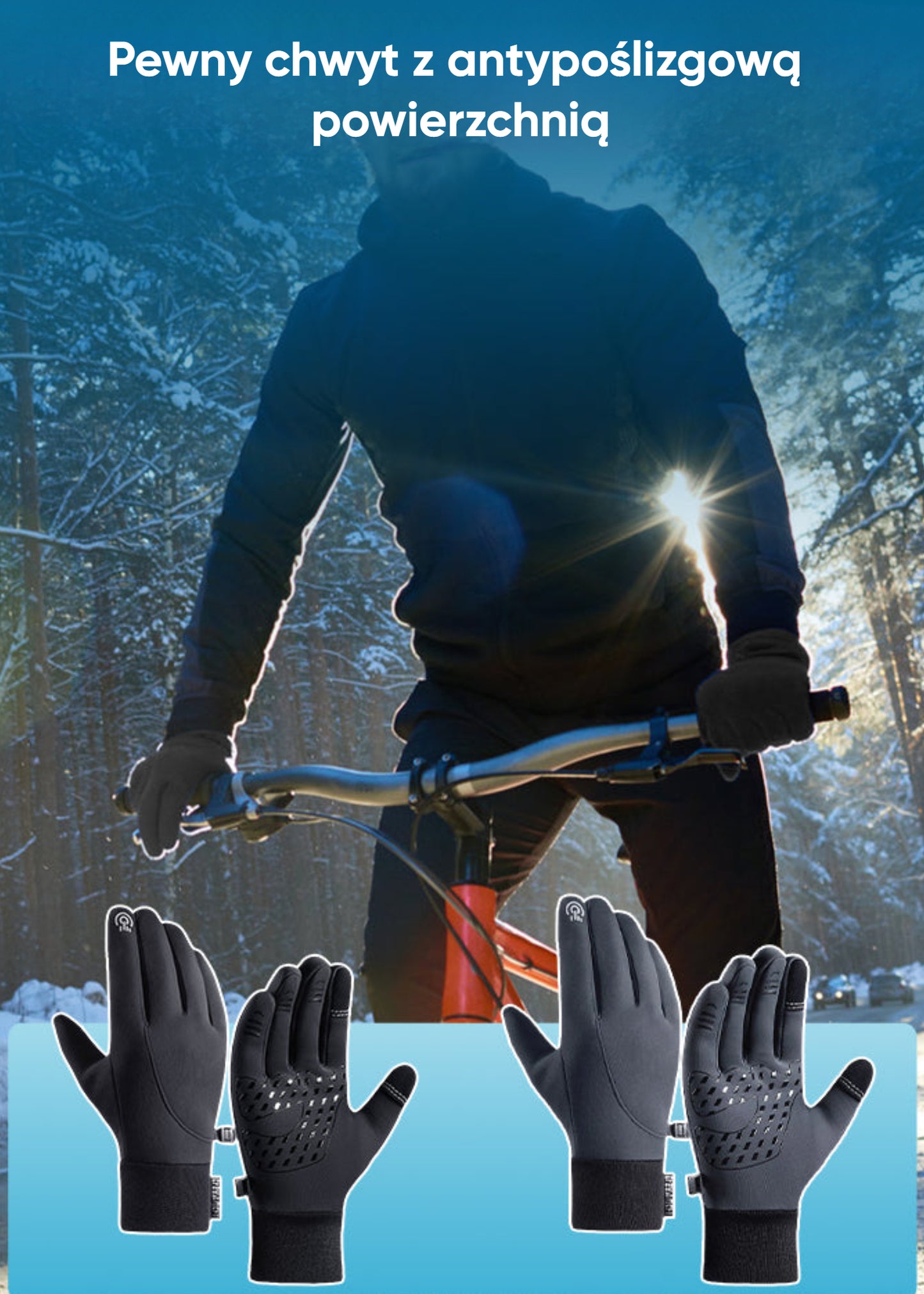 VelvaWarm™ Wygodne i ciepłe rękawice zimowe z palcem do obsługi smartphona