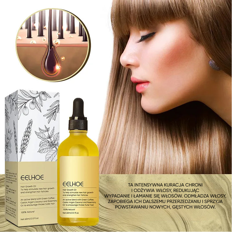 EELHOE Veghair+™ Wegański naturalny olejek na porost włosów | Gęste włosy są w zasięgu ręki!