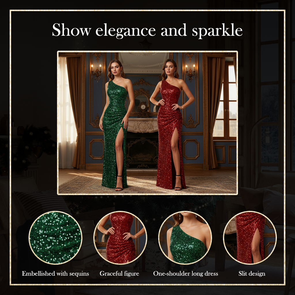 Rosa Guttilla™ Sukienka z cekinami z rozcięciem