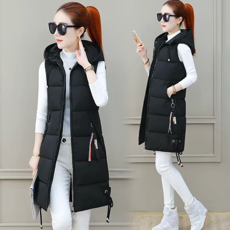 Mafalda™ Długa i ciepła kamizelka zimowa