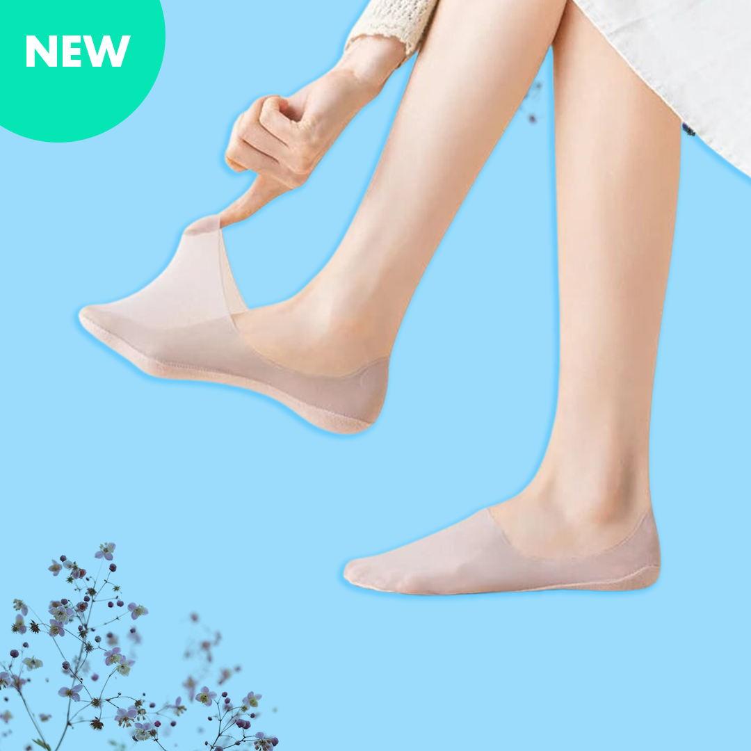 Silk Serene™ Przezroczyste skarpetki antypoślizgowe