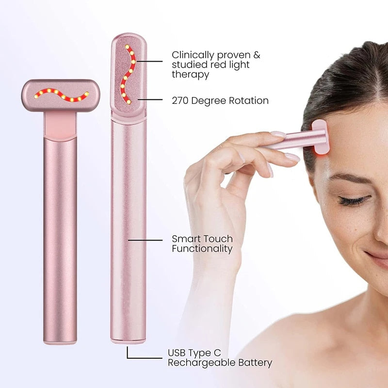 SkinWave Pro+™️ Narzędzie do pielęgnacji skóry EMS do terapii światłem czerwonym