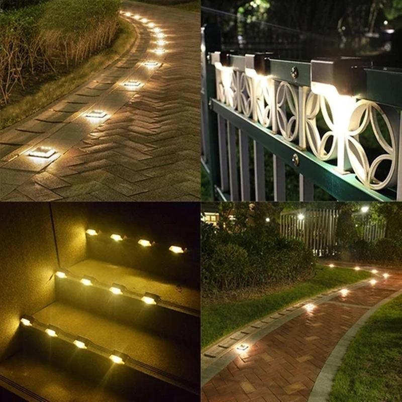 SmartDeck™ Wodoodporne, wielofunkcyjne lampy ogrodowe LED zasilane energią słoneczną