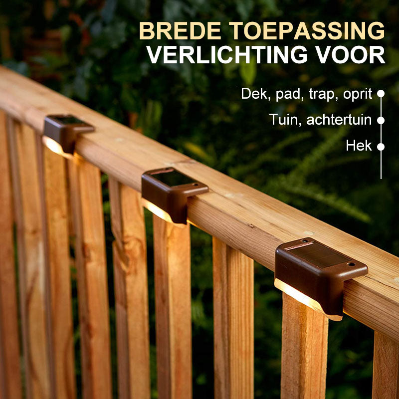 SmartDeck™ Wodoodporne, wielofunkcyjne lampy ogrodowe LED zasilane energią słoneczną