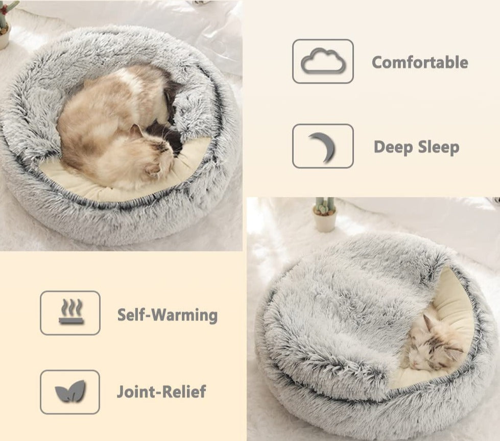 SnuggleNook™ – Luksusowe Legowisko dla Zwierząt | Maksymalny Komfort i Relaks