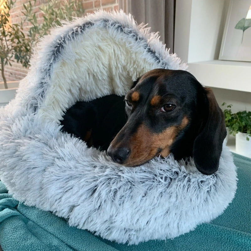 SnuggleNook™ – Luksusowe Legowisko dla Zwierząt | Maksymalny Komfort i Relaks