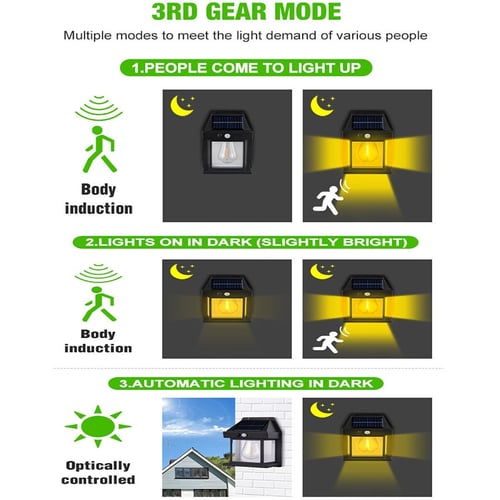 Solar Seren™ Zewnętrzna słoneczna lampa ścienna