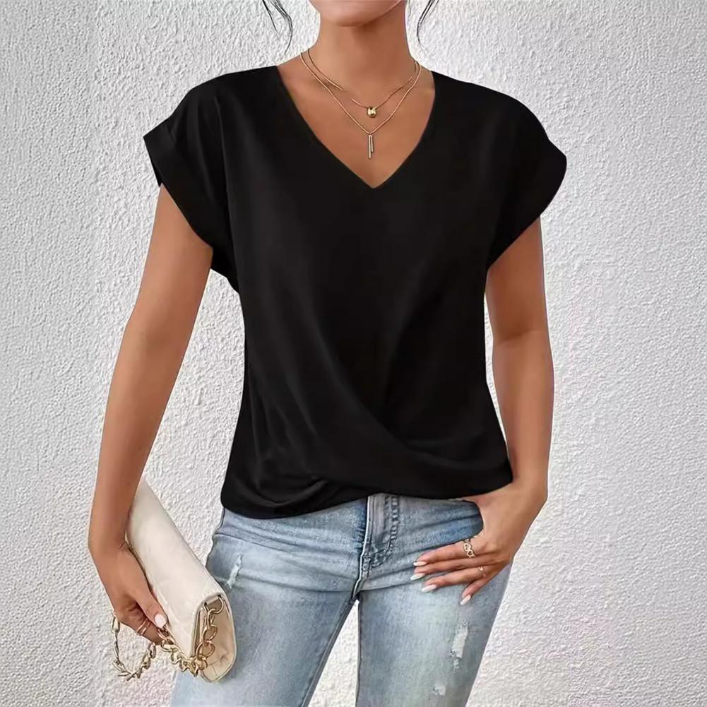 Tabita Varallo™ Oddychająca koszulka z modnym twist front