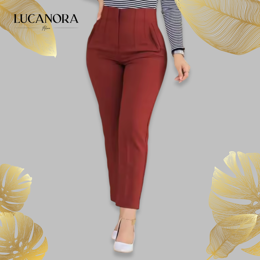 Tea Fava™ Spodnie z wysokim stanem i modelującymi przeszyciami