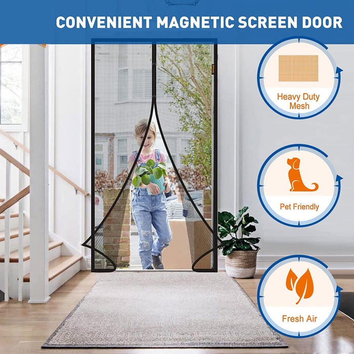 TrioGuard™ Moskitiera drzwiowa - Magnetyczna kurtyna przeciw owadom