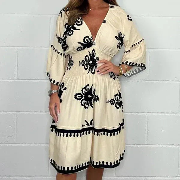 Ulfa Carboni™ Sukienka damska boho w kwiaty