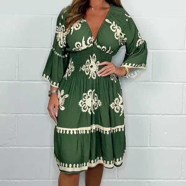 Ulfa Carboni™ Sukienka damska boho w kwiaty