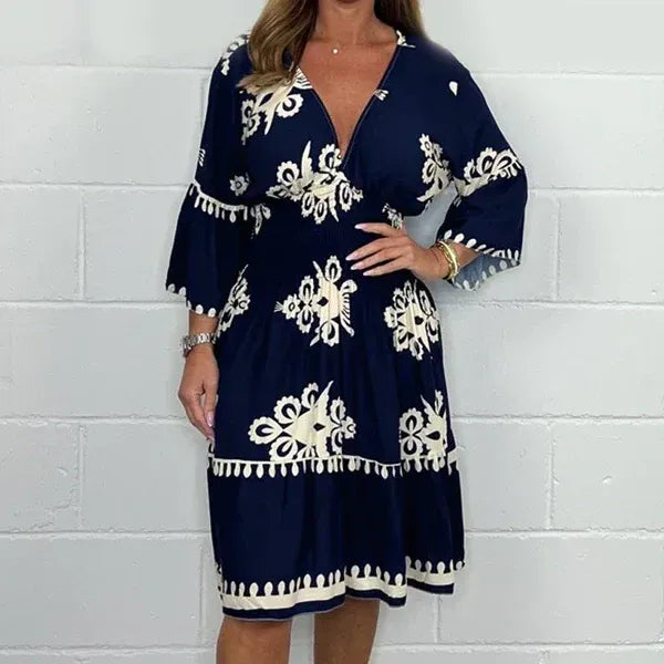 Ulfa Carboni™ Sukienka damska boho w kwiaty