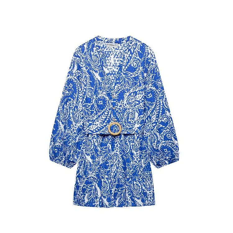 Venera Nesci™ Sukienka mini boho z paskiem
