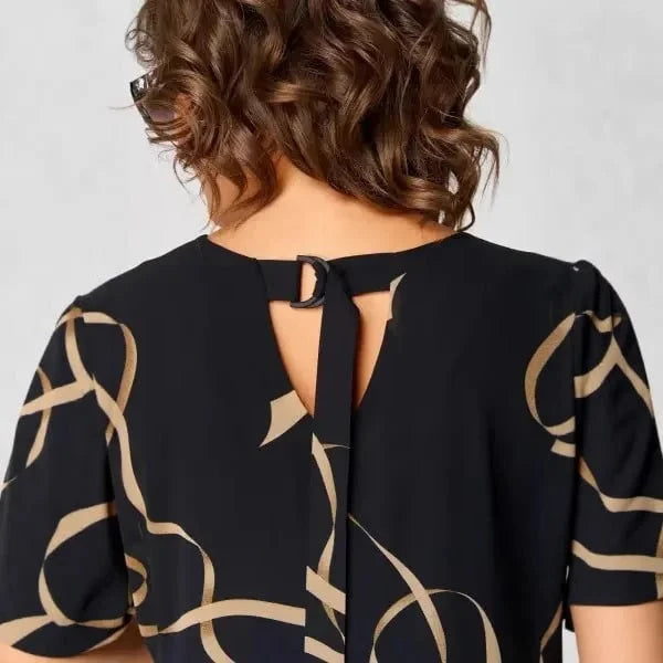 Viola Andriano™ Elegancka sukienka midi o luźnym kroju