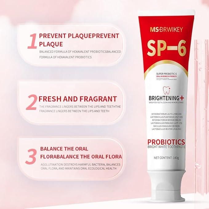 Vital Smile™ Pasta do zębów Super Probiotic-6 z 6 probiotykami