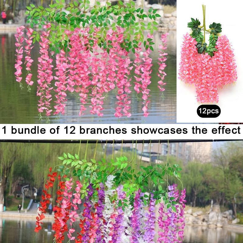Wisteria™ Sztuczne kwiaty glicynii 12 sztuk