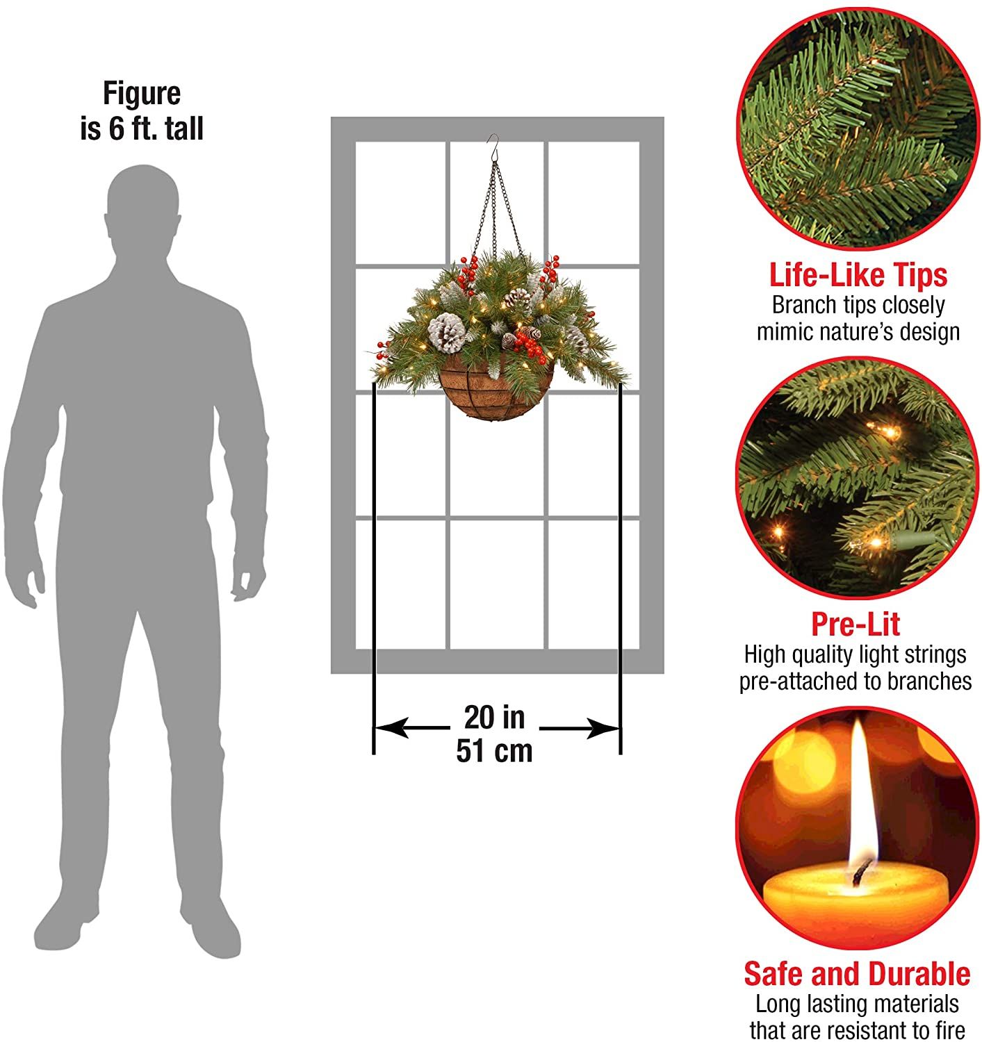 WonderSphere™ Świąteczny kosz wiszący