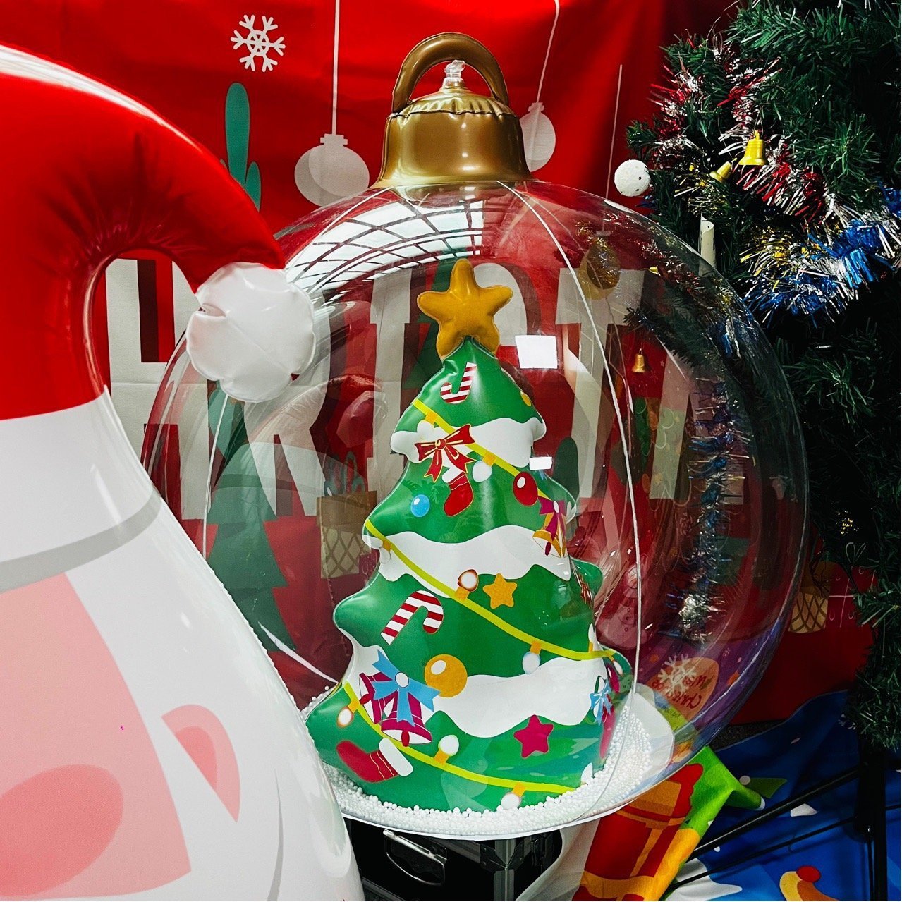 YuleSphere™ Świąteczna nadmuchiwana bombka z oświetleniem LED