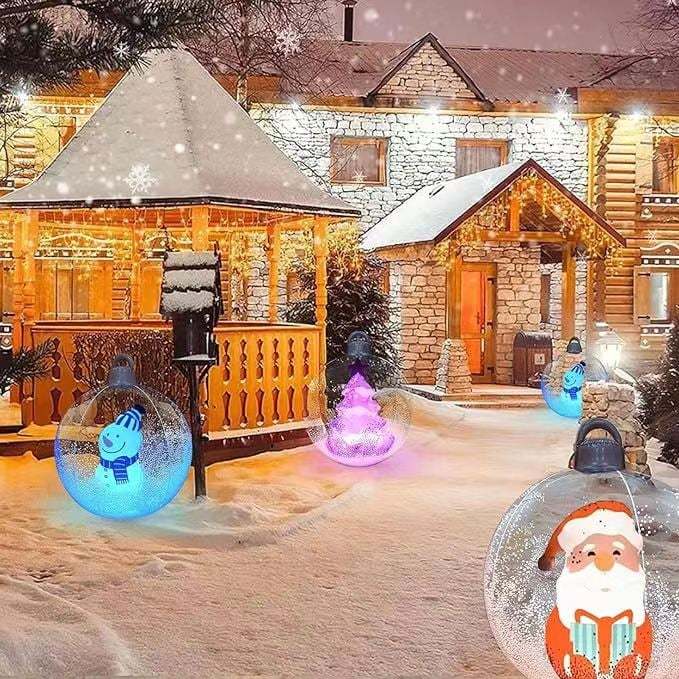 YuleSphere™ Świąteczna nadmuchiwana bombka z oświetleniem LED